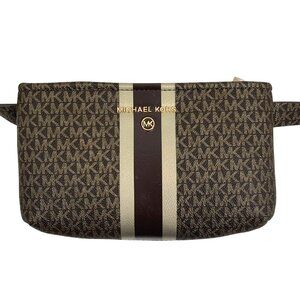 Michael Kors Signature MK Belt Bag Fanny Pack Monogram Logo Adjustable Strap NWT